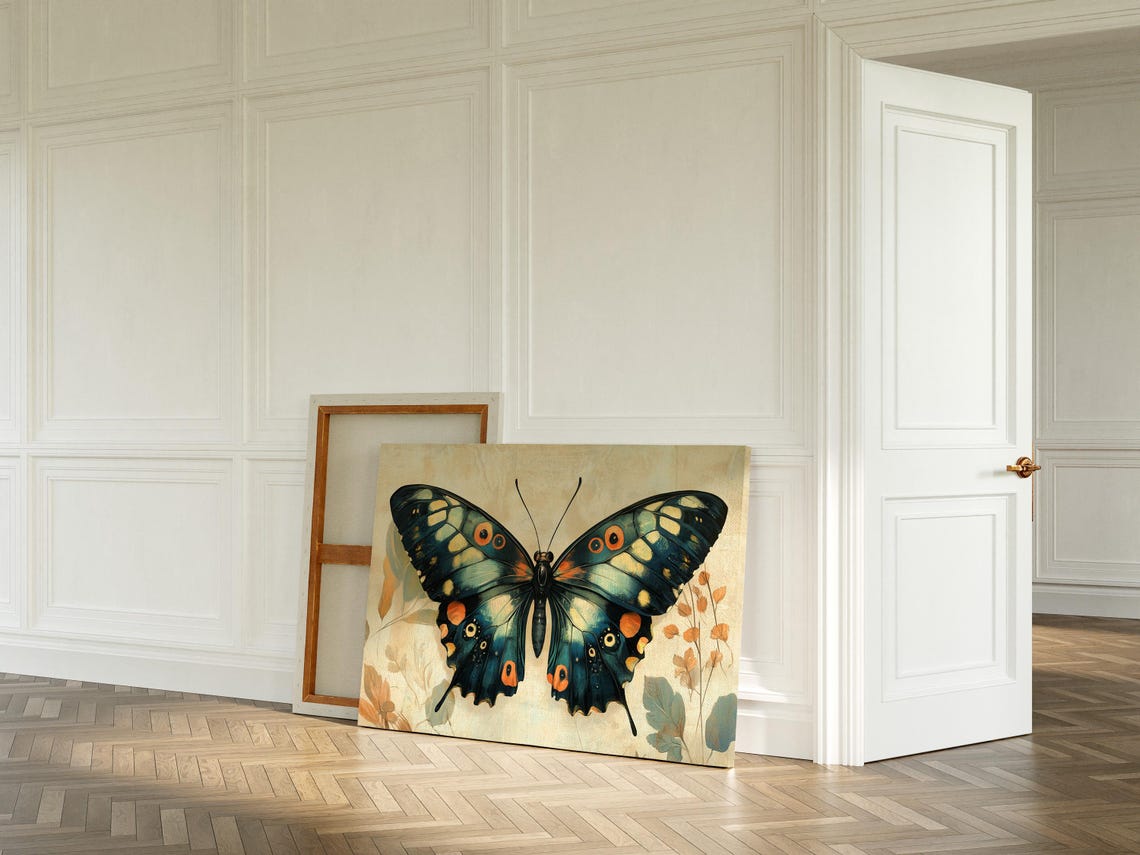 Colorful Butterfly Wall Art Nature Inspired Botanical Print For Elegant And Vibrant Home Decor - Image 3