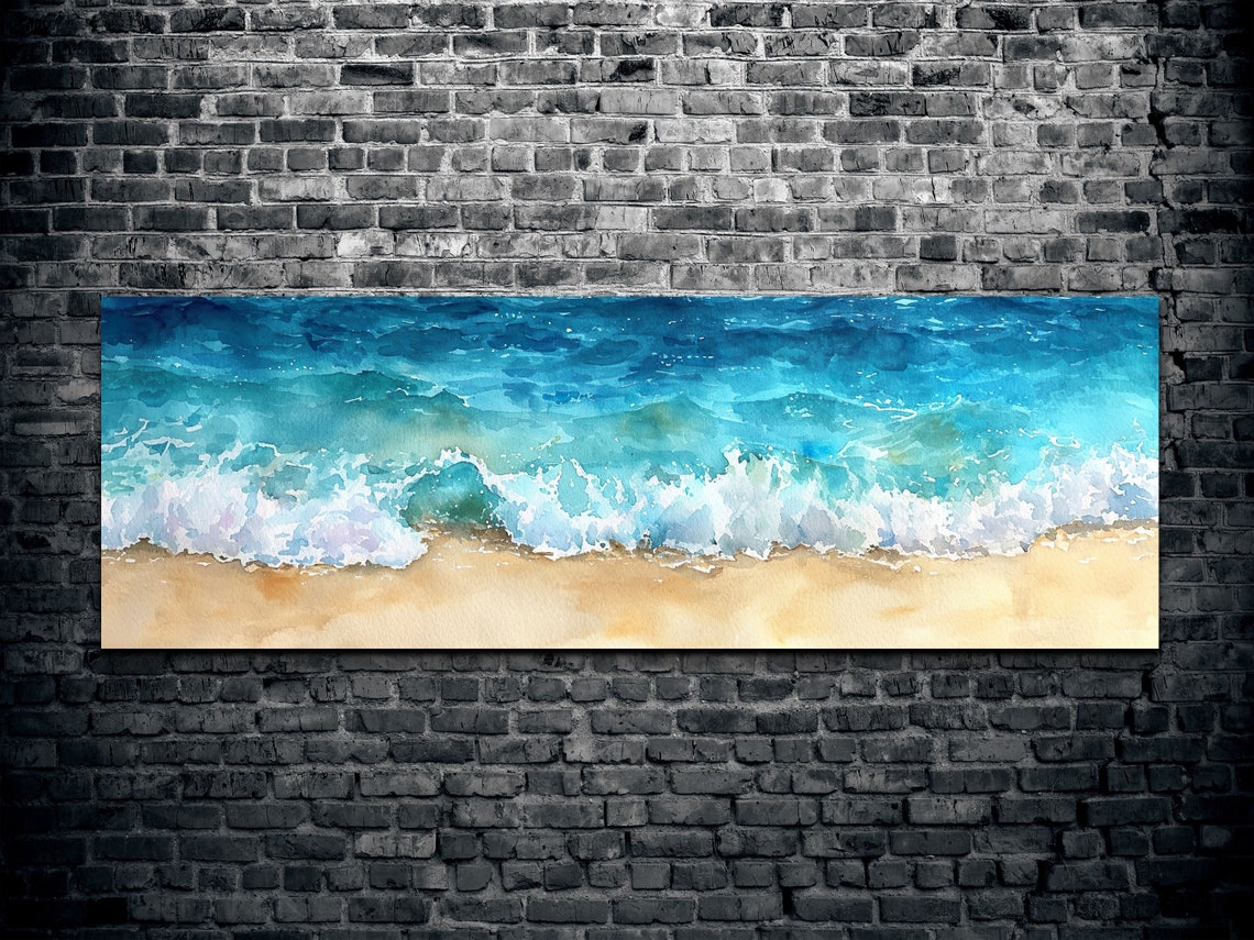 Watercolor Ocean Wave Wall Art Print - Image 2