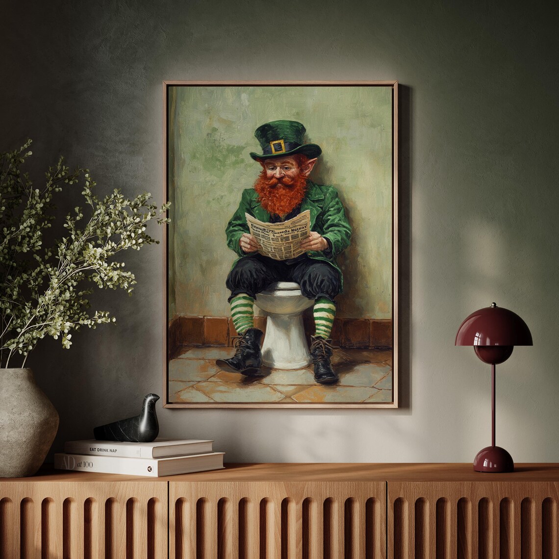 Whimsical Leprechaun Wall Art Irish Humor Artwork For Unique Hangable Home Dcor - Image 7