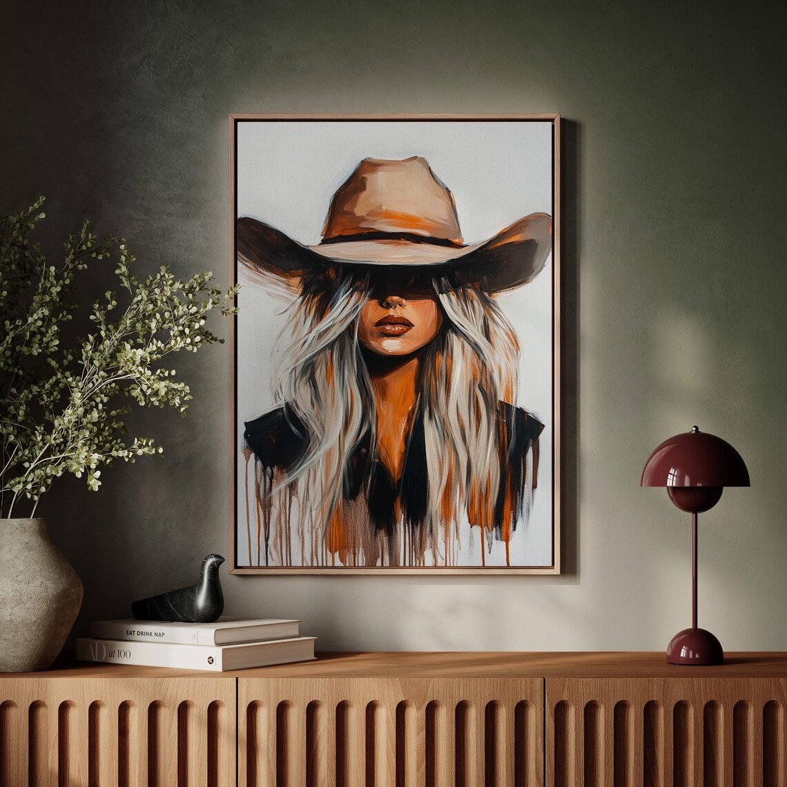 Cowgirl Wall Art, Western Woman Portrait Art Print - Image 5