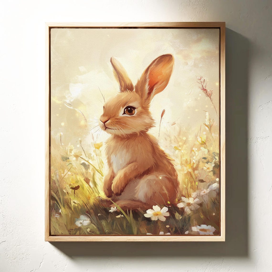 Adorable Bunny In Sunny Meadow With Daisies Whimsical Spring Poster - Image 6