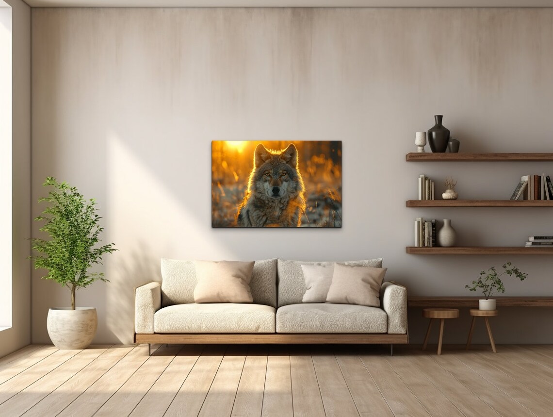 Wolf Rustic Home Decor Art Print, Animal Print - Image 5