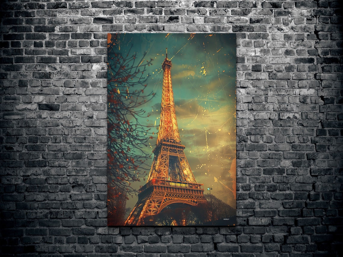 Eiffel Tower Mid-Century Modern Poster - Image 2