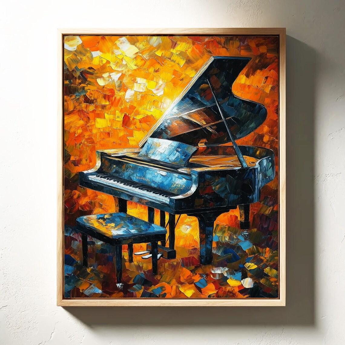 Bold Grand Piano Abstract Music Wall Decor
