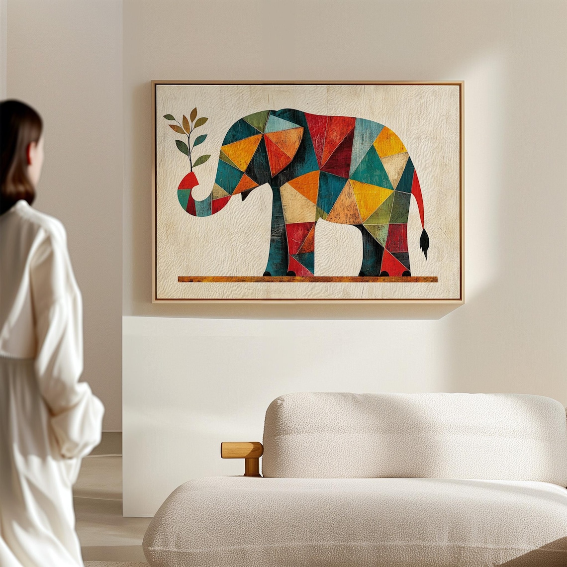 Geometric Colorful Elephant Art Print, Modern Decor - Image 6
