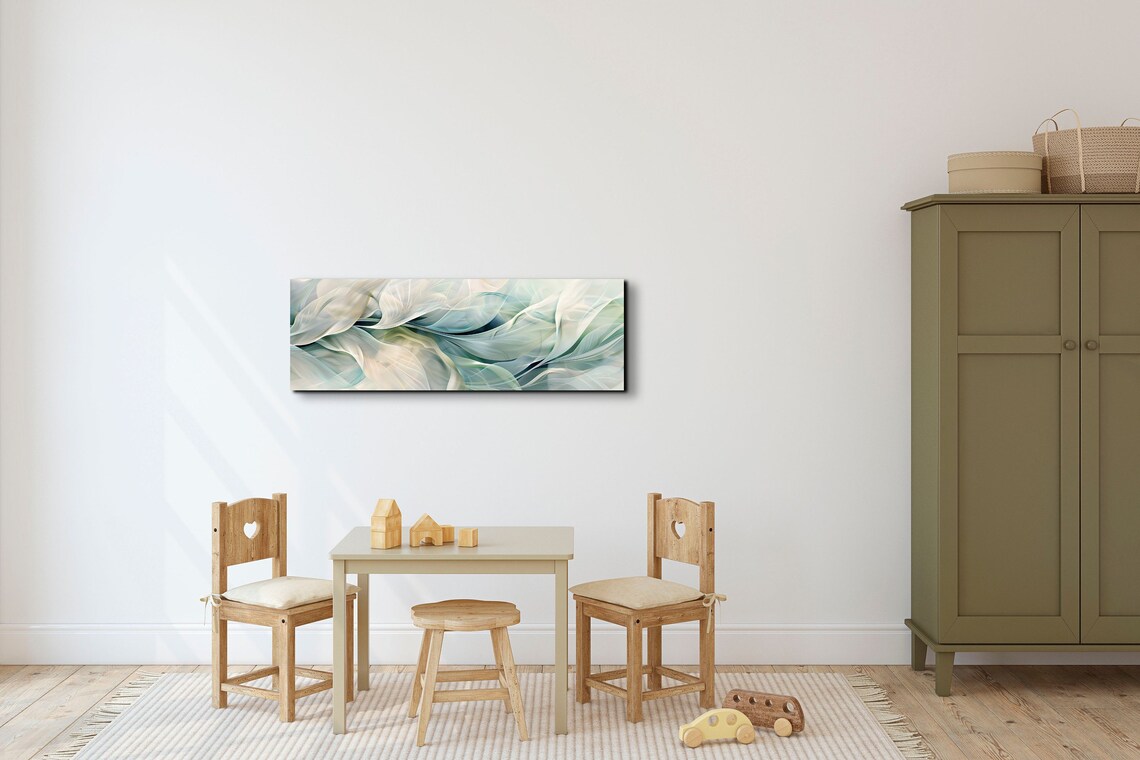 Panoramic Floral Abstract Plants Art Print - Image 4