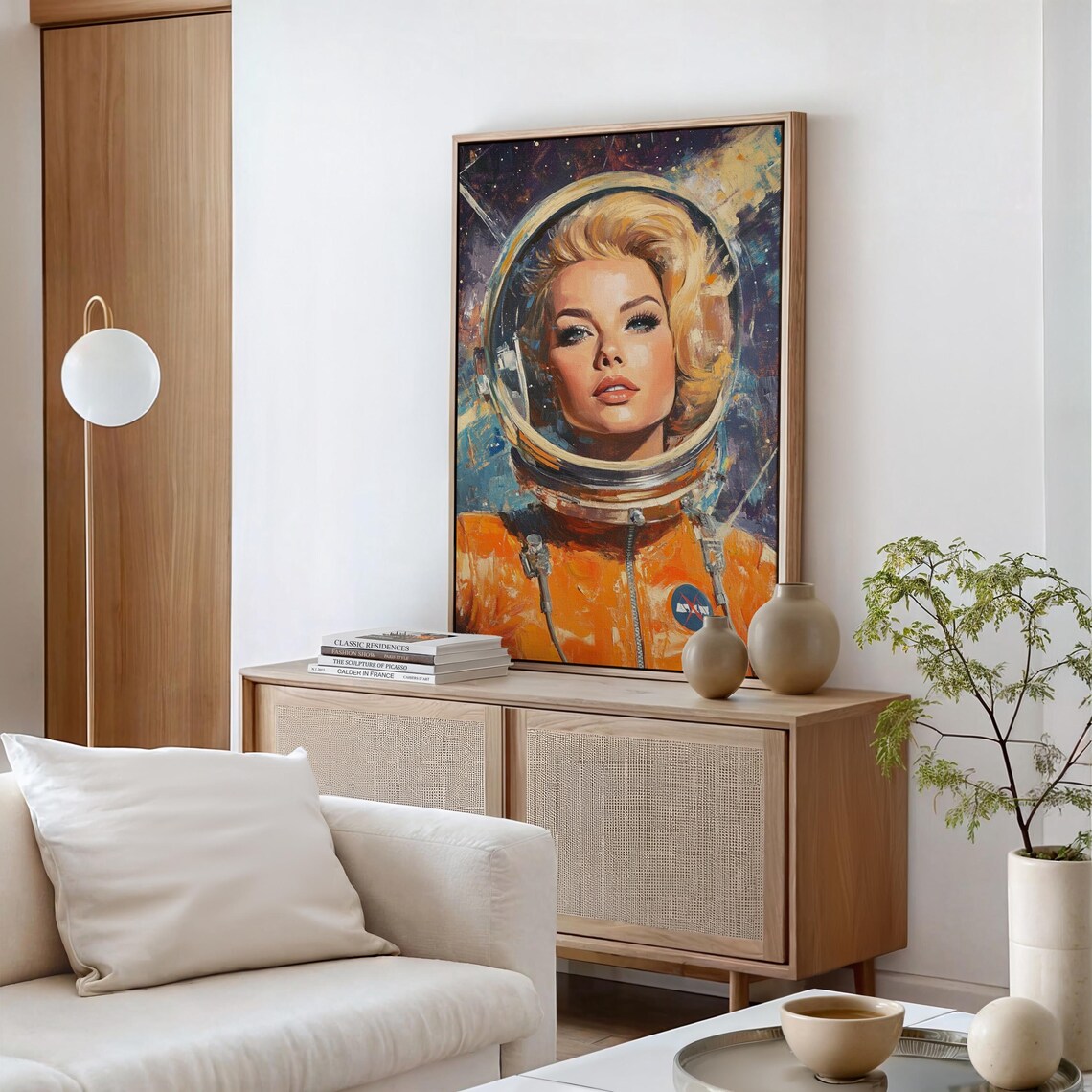 Vintage Astronaut Art, Female Space Explorer Poster - Image 6