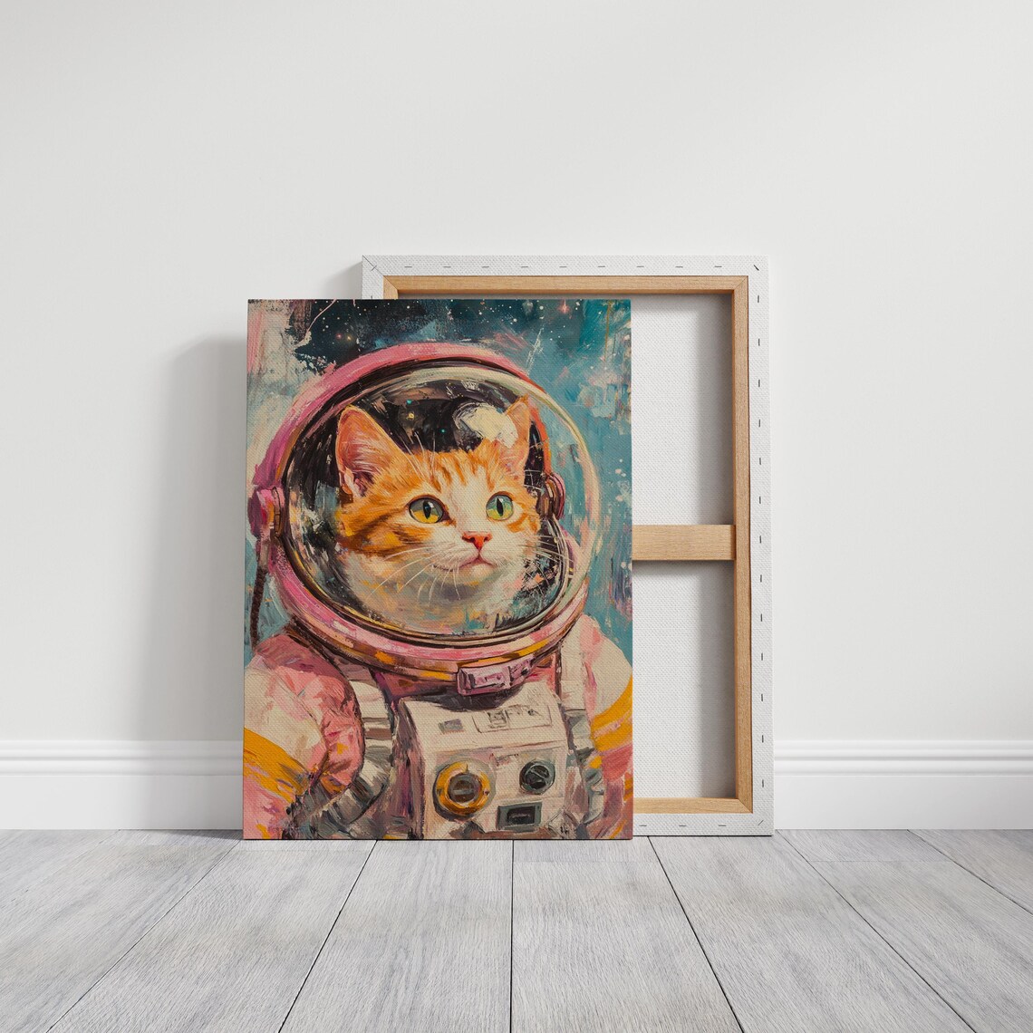 Astronaut Cat Art Print, Whimsical Space Cat - Image 3