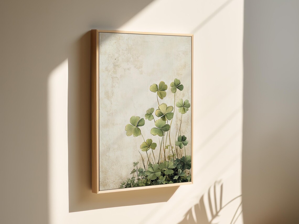 Minimalist Shamrock Wall Art, Elegant Nature Print - Image 5