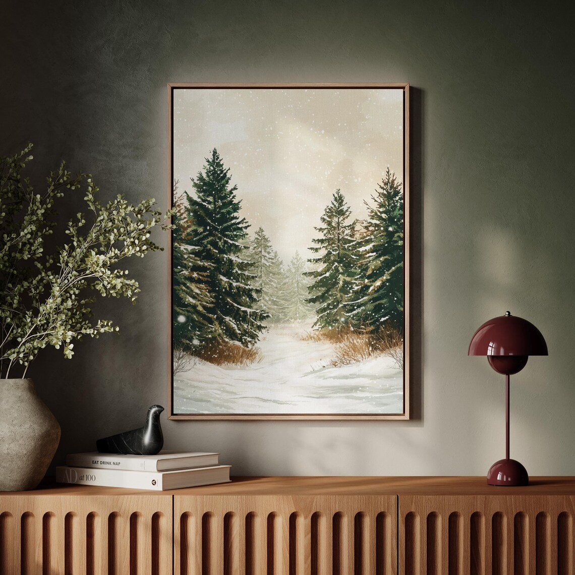 Snow Crusted Primitive Christmas Trees, Farmhouse Christmas Decor - Image 3