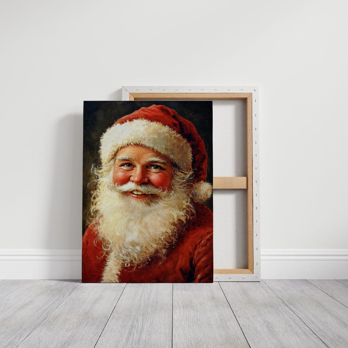 Smiling Santa Claus Portrait Jolly Red Suit Classic Christmas Poster - Image 3