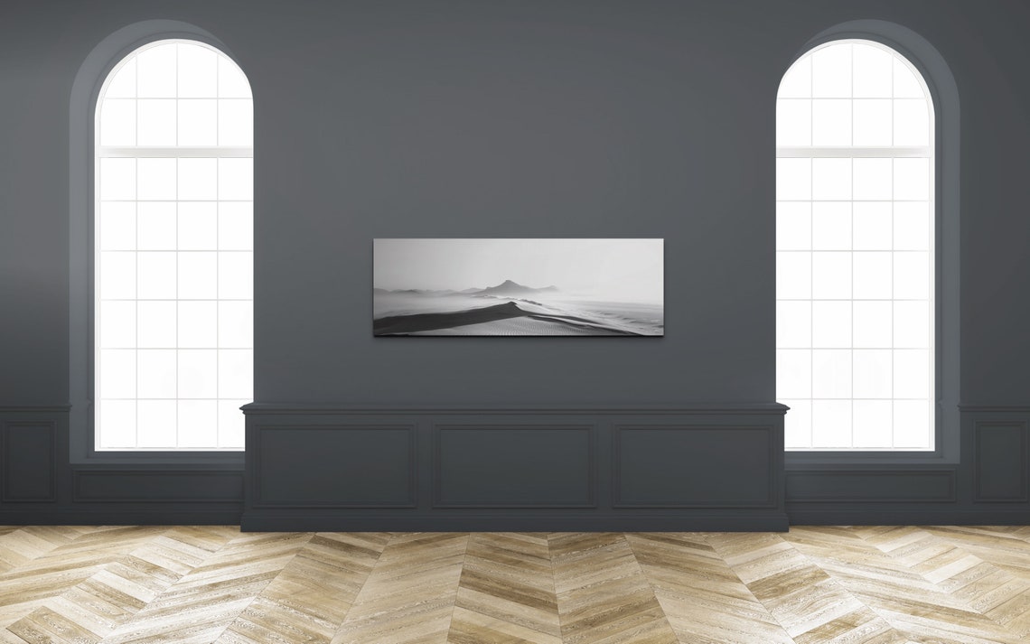 Black And White Desert Sand Dunes Minimalist Nature Art Poster - Image 5