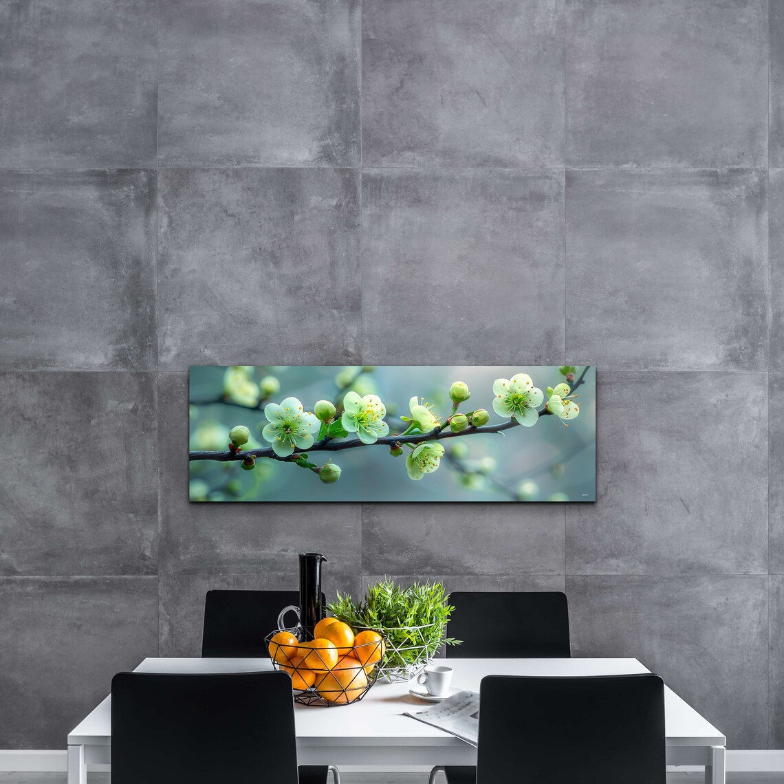 Green Plum Blossoms, Panoramic Nature Landscape - Image 2