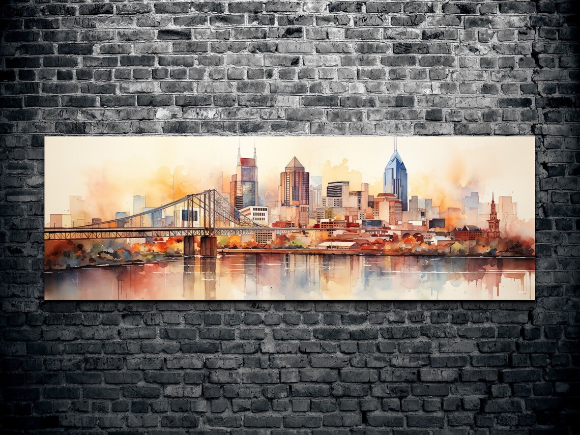 Nashville Skyline Panoramic Poster Print - Image 2