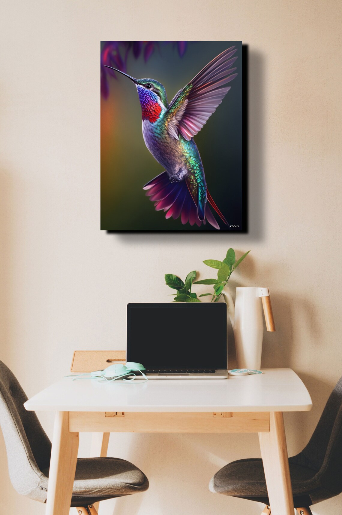 Hummingbird Wall Art, Flying Bird Art Print - Image 6
