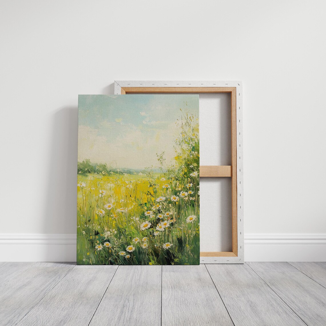 Wildflower Meadow, Vibrant Spring Landscape Art Print - Image 3