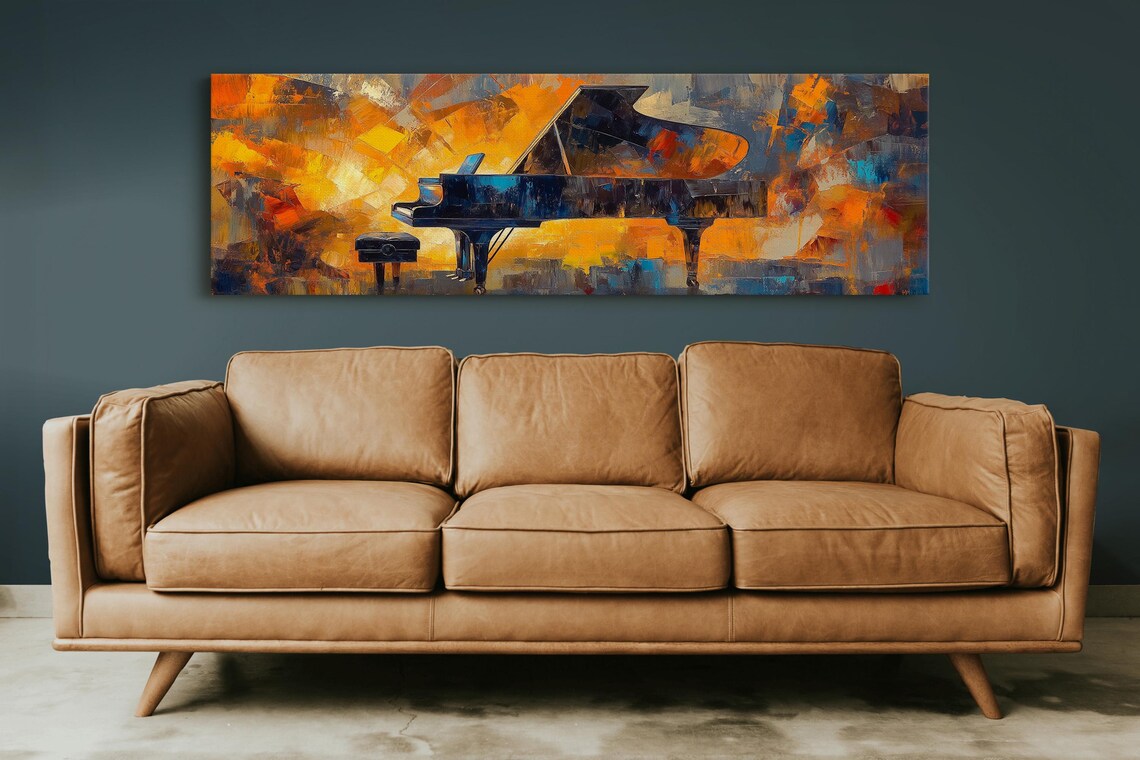 Modern Grand Piano Art, Bold Brush Stroke Poster - Image 5