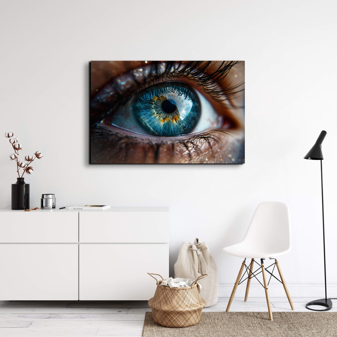 Blue Human Eye Extreme Close Up Macro Photography Art Poster - Image 7