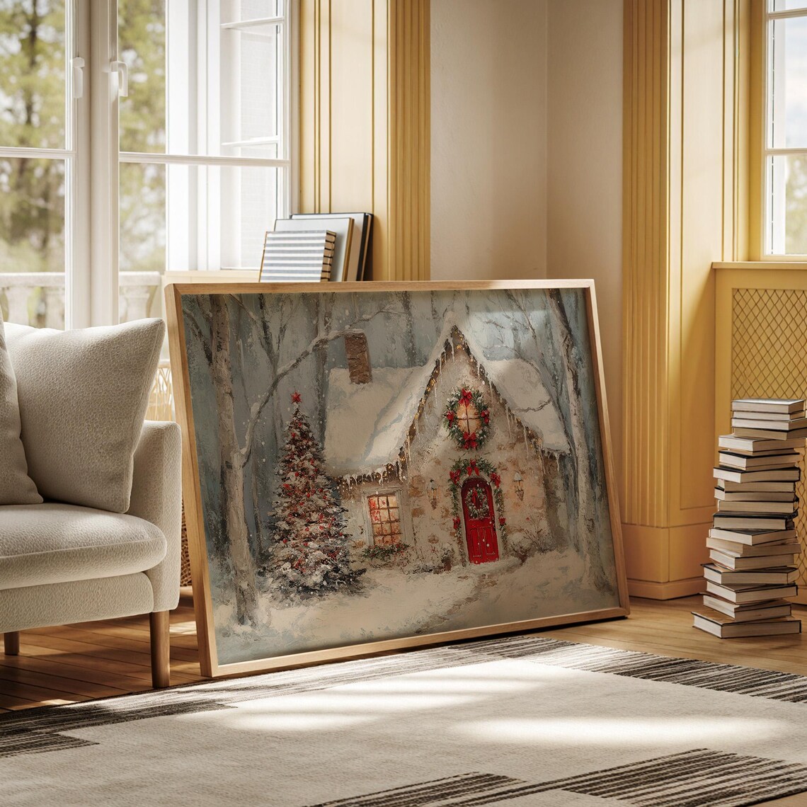 Rustic Ginger Bread House Farmhouse Christmas Decor - Image 6
