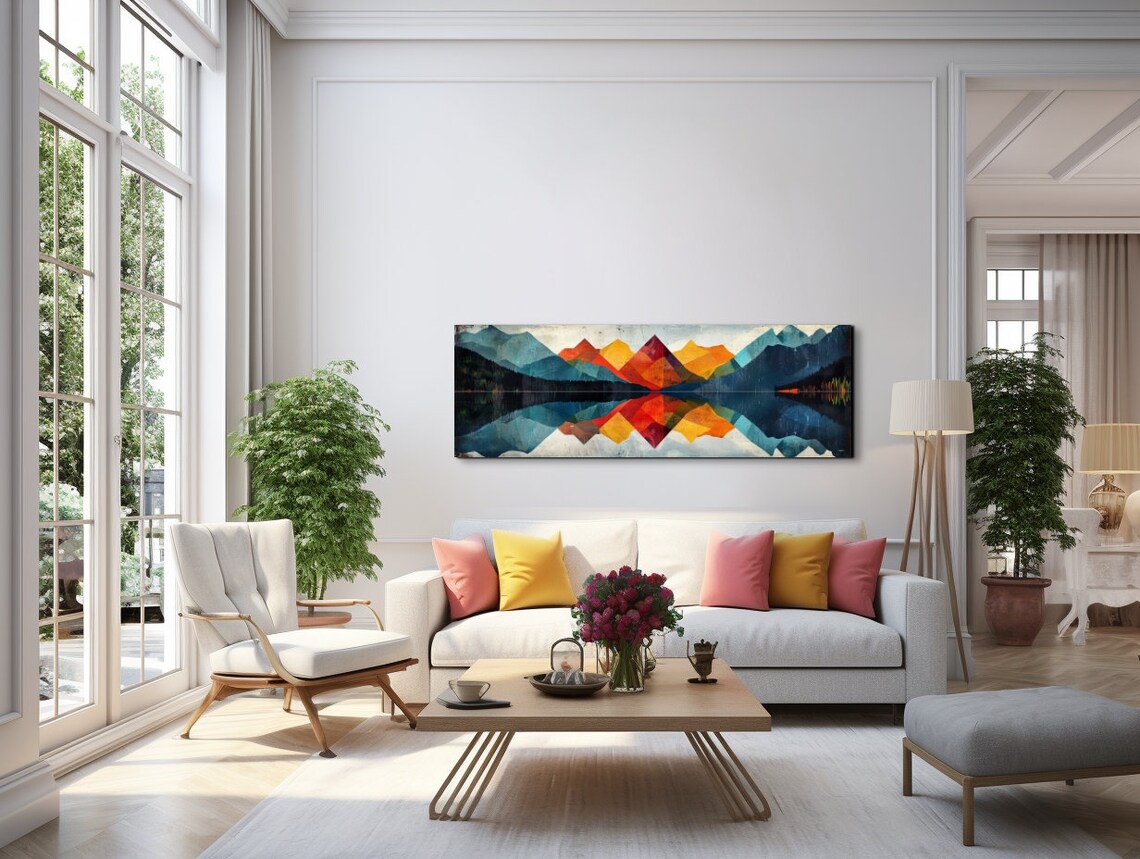 Mid Century Modern Mountain Art Print - Image 5