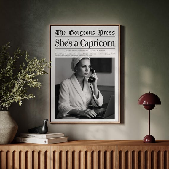 Shes A Capricorn Zodiac Personality Print