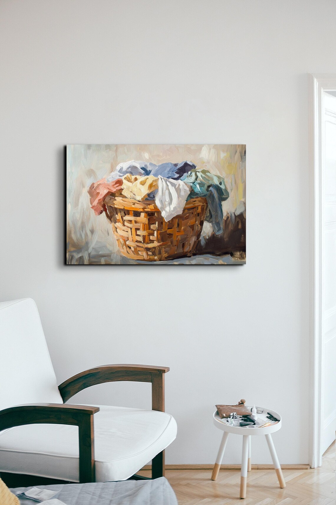 Laundry Basket Art, Laundry Room Wall Art Print - Image 3