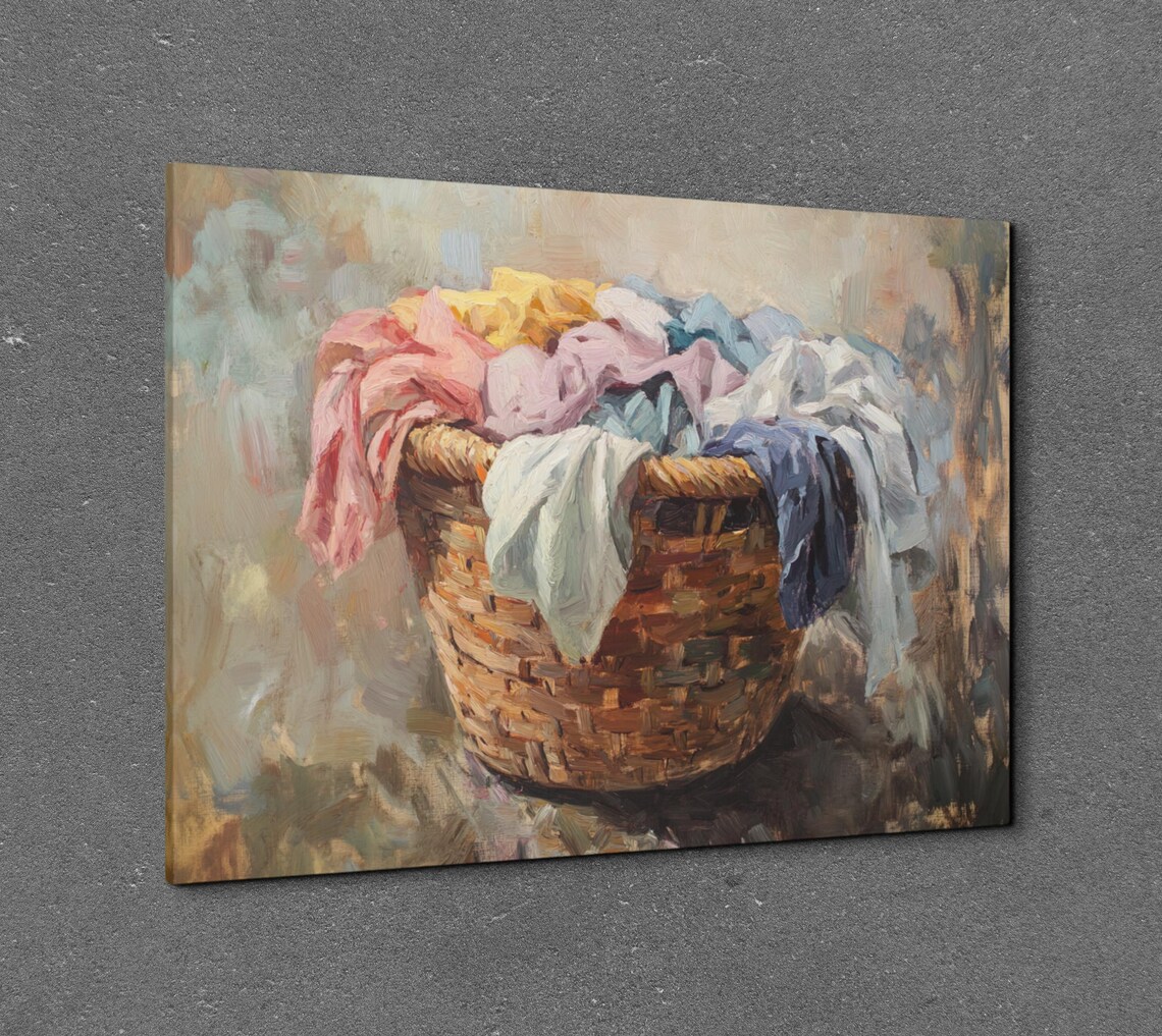 Laundry Basket Art, Laundry Room Wall Art Print - Image 7