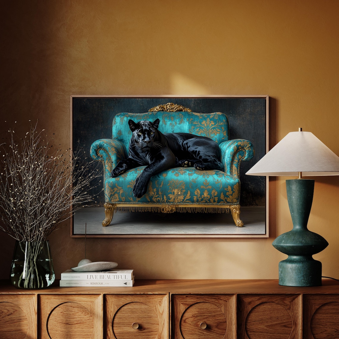 Black Panther Portrait, Bold Modern Animal Art Print - Image 3
