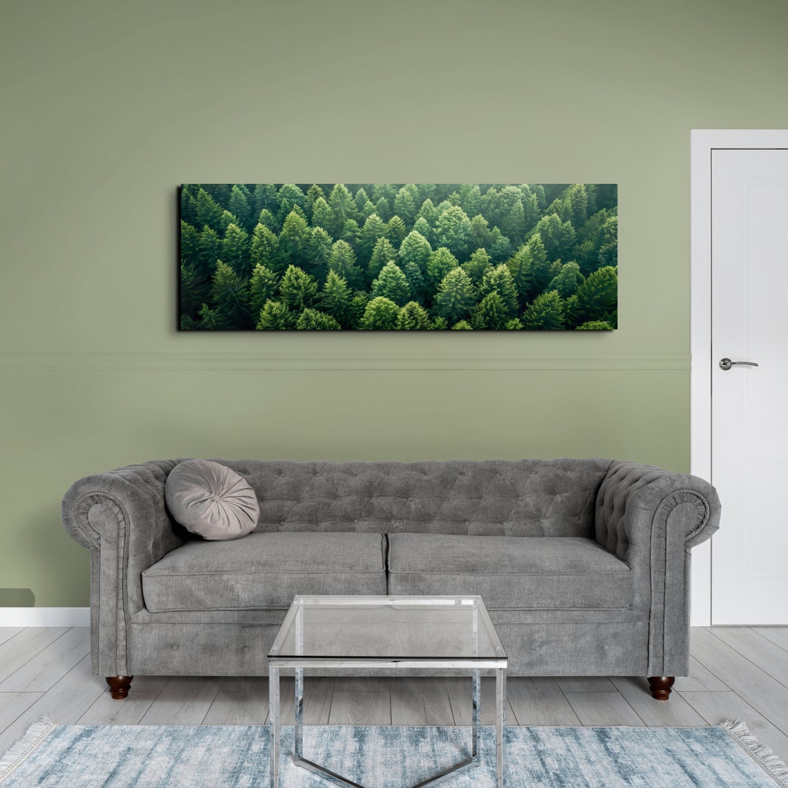 Aerial Forest Canopy Top Down Green Treetops Panoramic Poster - Image 5