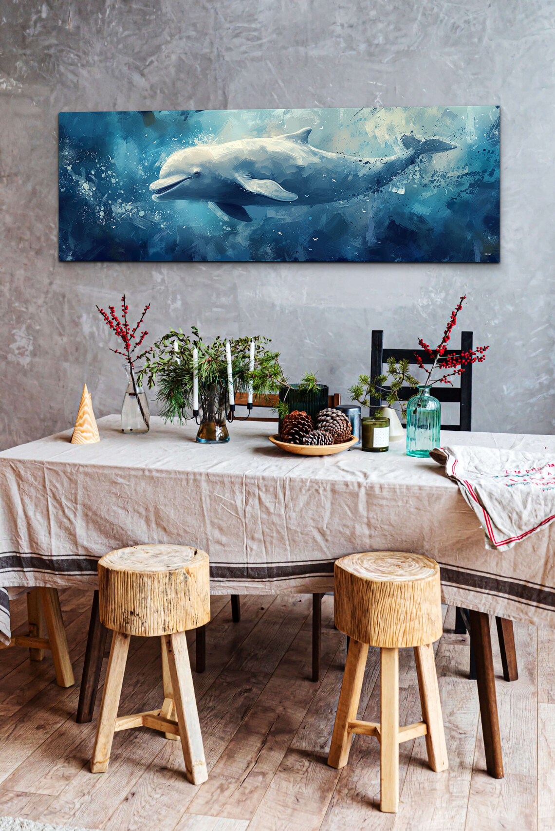 Panoramic Beluga Whale Wall Art - Image 4