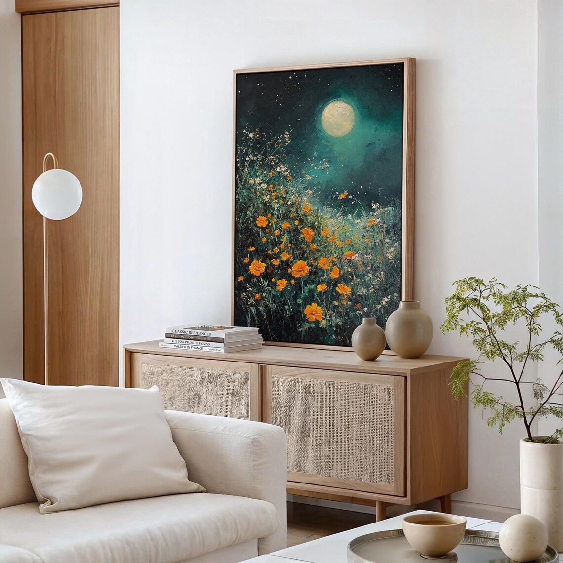 Moonlit Meadow, Rustic Nature Wall Decor - Image 5