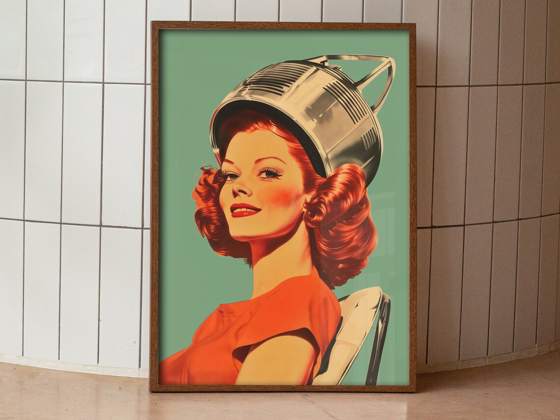 Hair Salon Retro Wash And Go Poster Print - Image 3