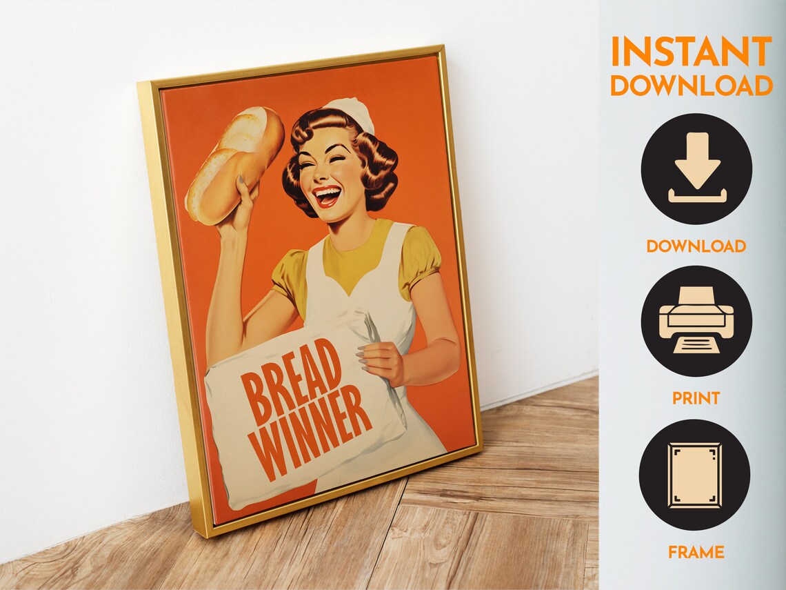 Retro Kitchen Wall Art Funny Style 50s 60s Poster - Image 4