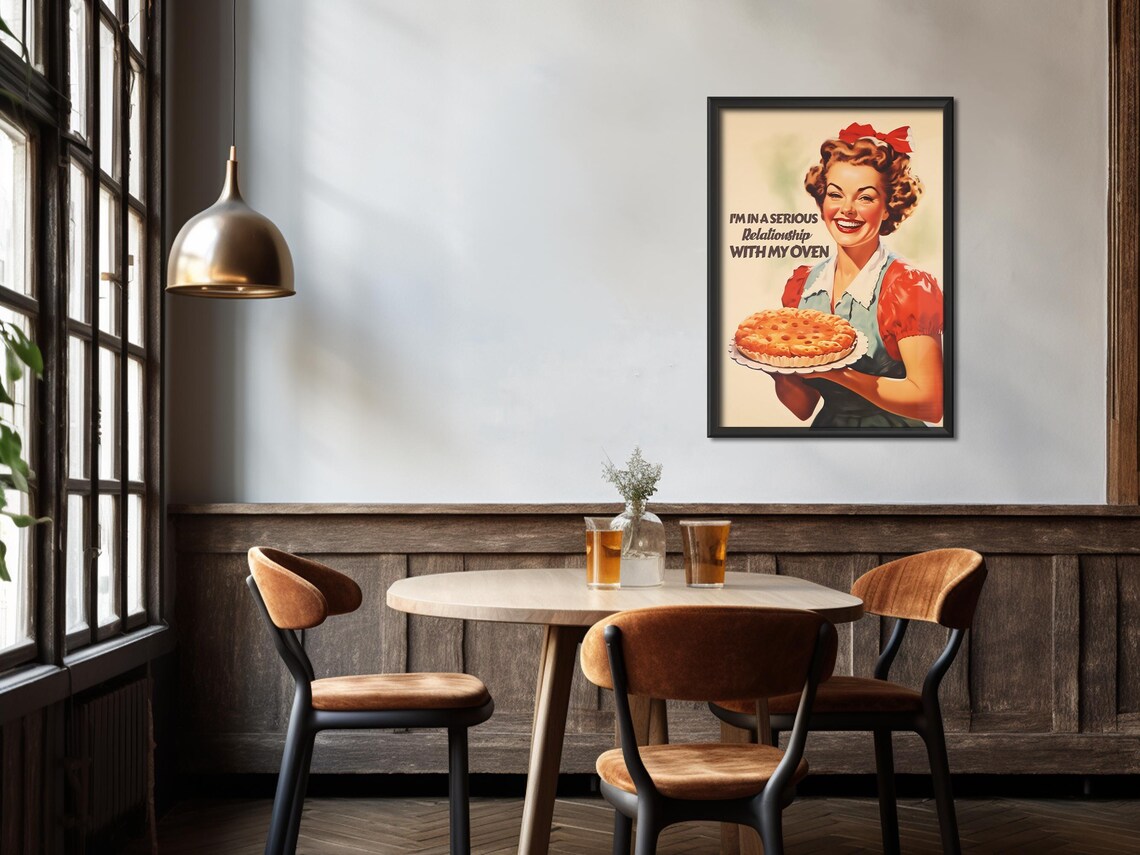 Funny Kitchen Poster Retro Housewife Art Print - Image 4