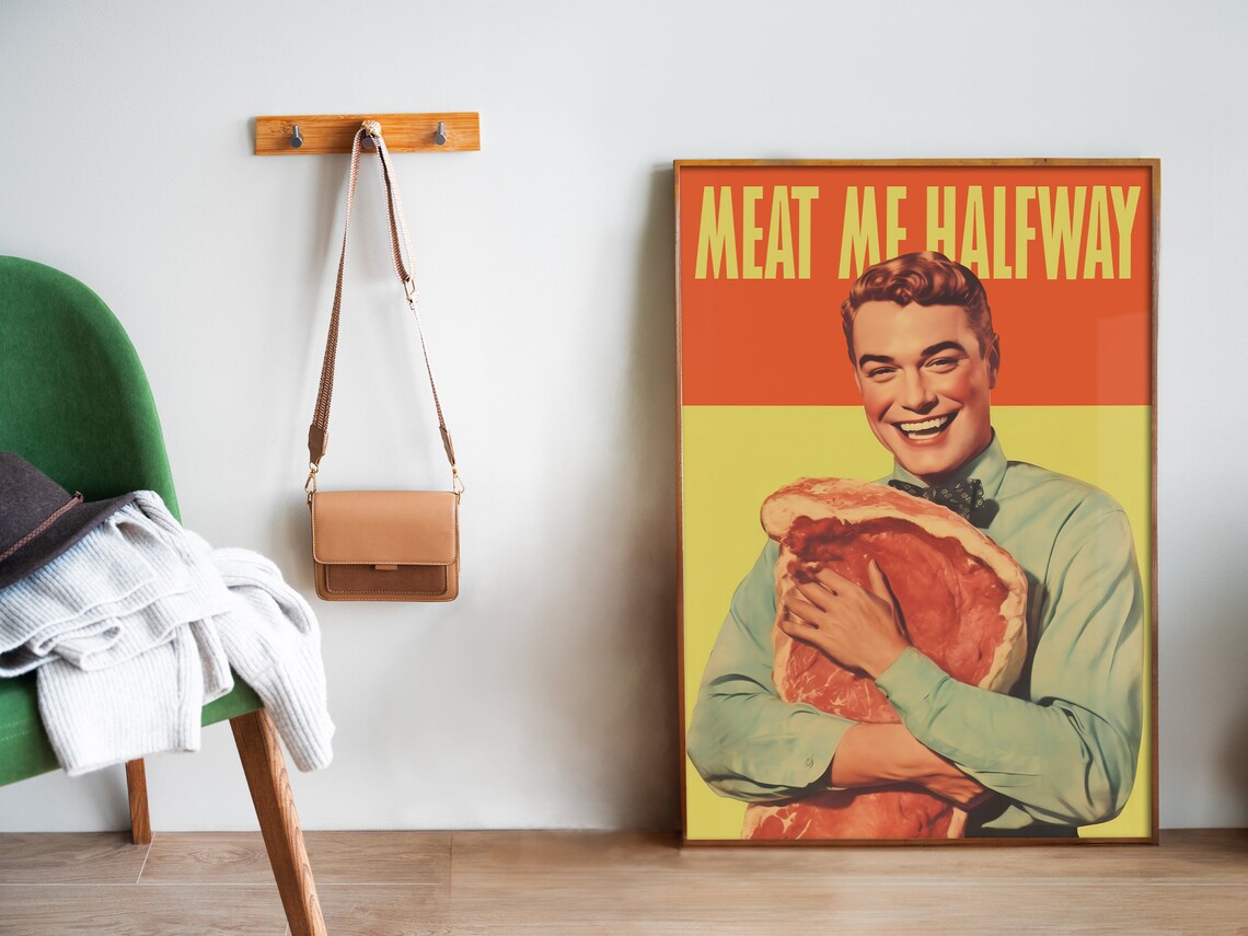 Retro Meat Poster, Vintage Kitchen Wall Art - Image 5