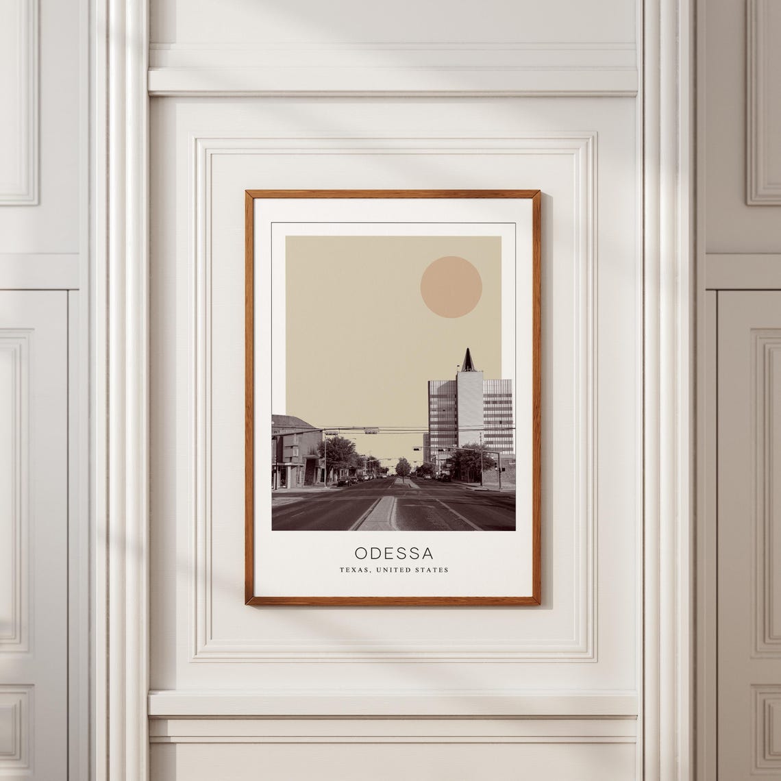 Odessa Texas Downtown Main Street View Minimalist Travel Poster - Image 2