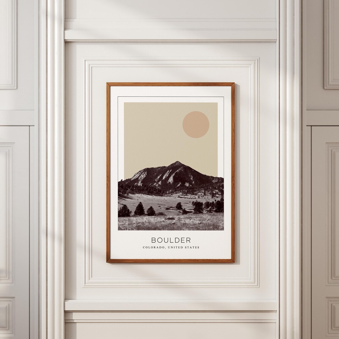 Boulder, Colorado Minimalist Travel Poster Print - Image 2