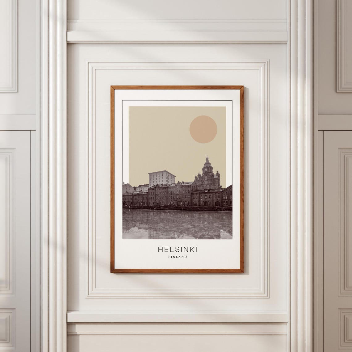 Helsinki Harbor Cathedral Waterfront Minimalist Finland Travel Poster - Image 2