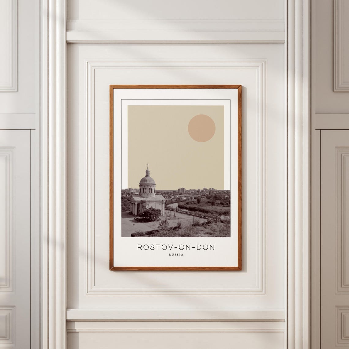 Rostov On Don Riverside Cathedral Minimalist Russia Travel Poster - Image 2