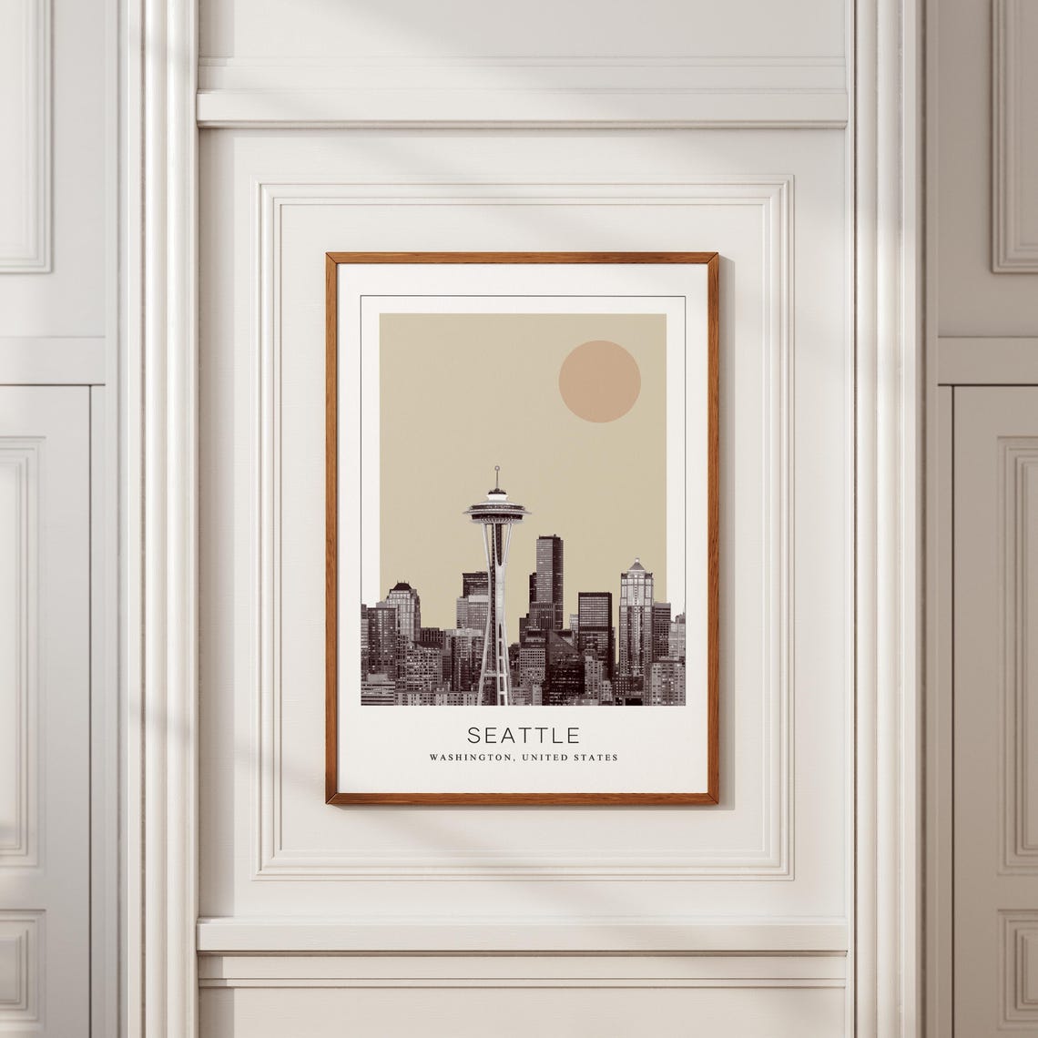 Seattle Space Needle Downtown Minimalist Washington Travel City Poster - Image 2