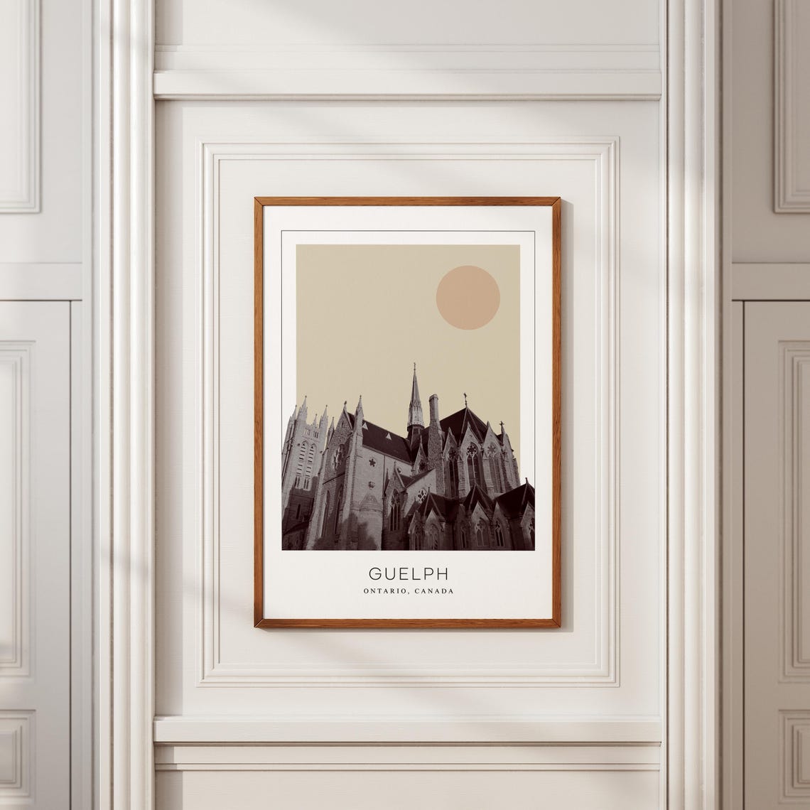 Guelph Ontario Historic Gothic Cathedral Minimalist Travel Poster - Image 2