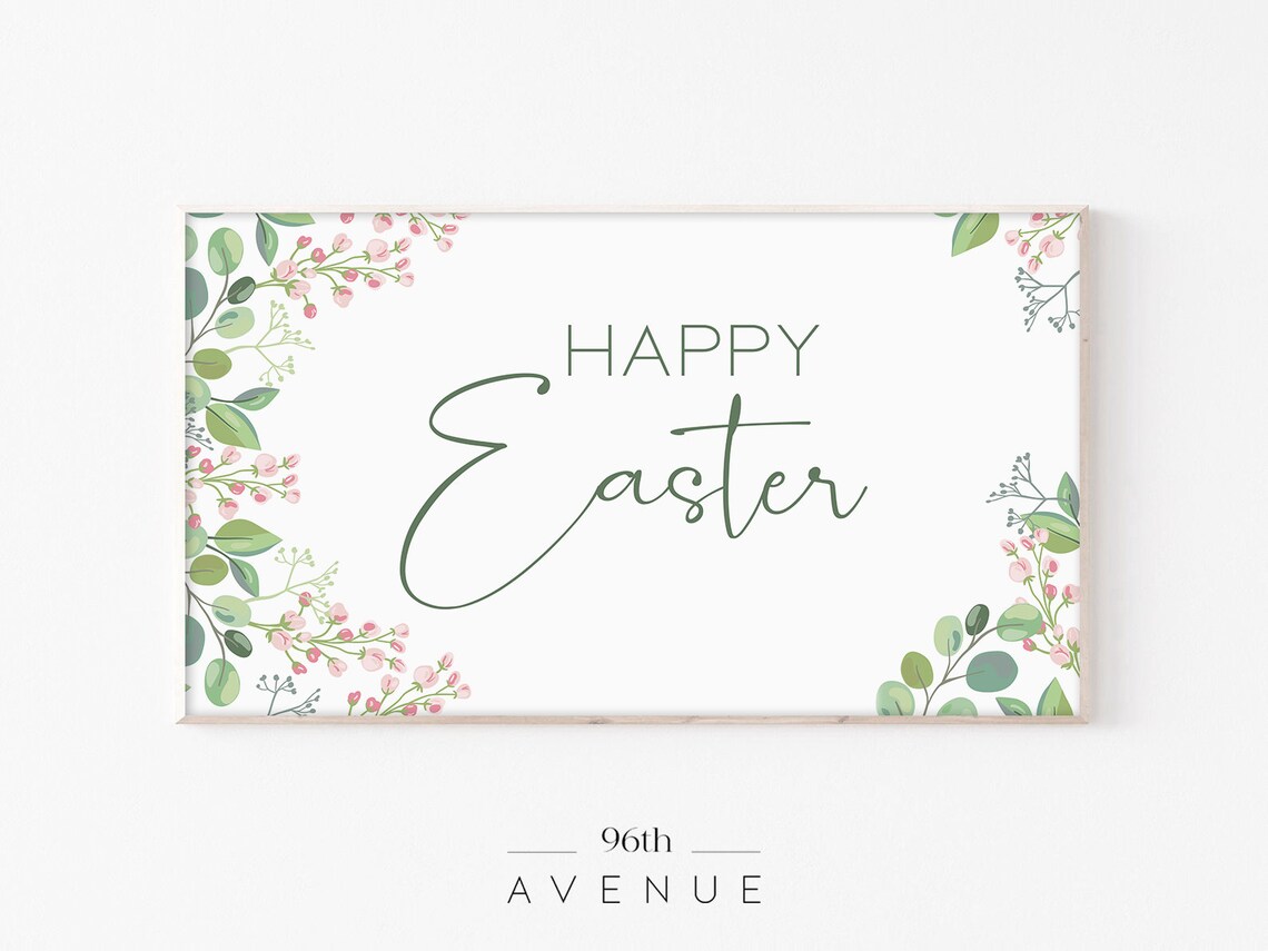 Easter Floral Illustration, Botanical Wall Art Print