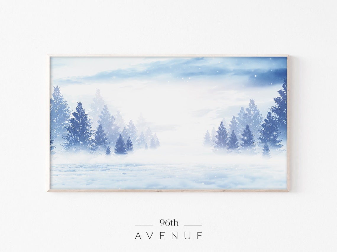 Winter Snowy Trees, Seasonal Art