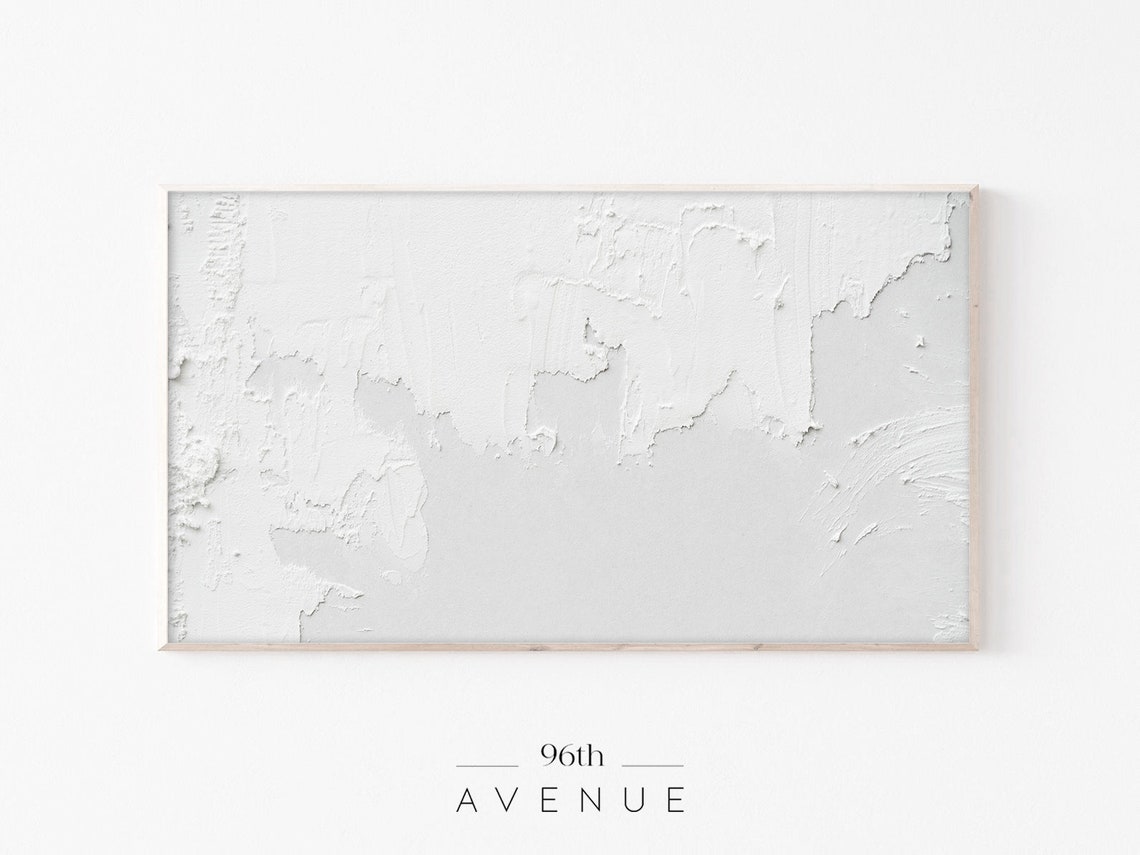 White Textured Plaster Abstract Minimalist Modern Art Poster