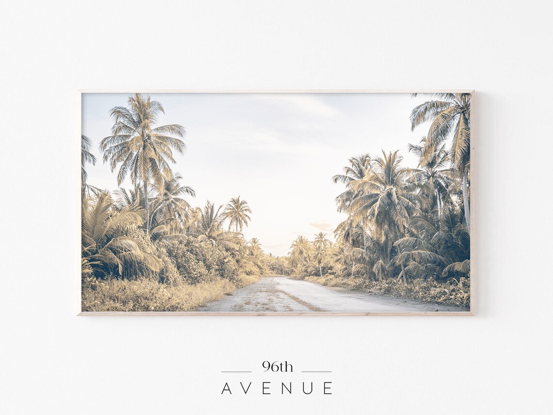 Tropical Landscape with Palm Trees Travel Poster