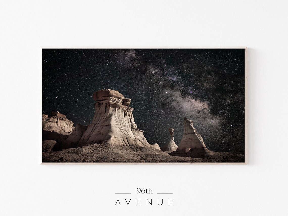Frame Tv Art Milky Way Art For Tv Desert Landscape Frame Tv Art
