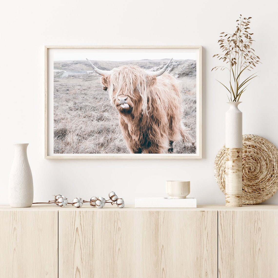 Highland Cow Art Print, Farm Nursery Decor - Image 2