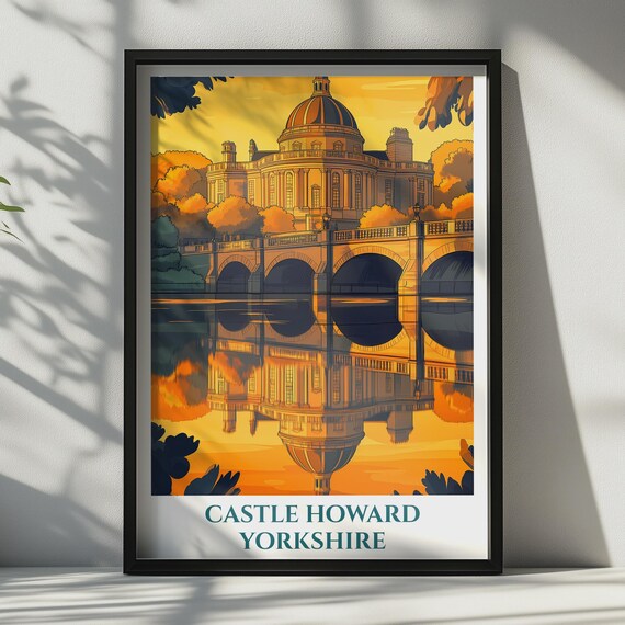 Castle Howard Yorkshire Vintage Travel Poster