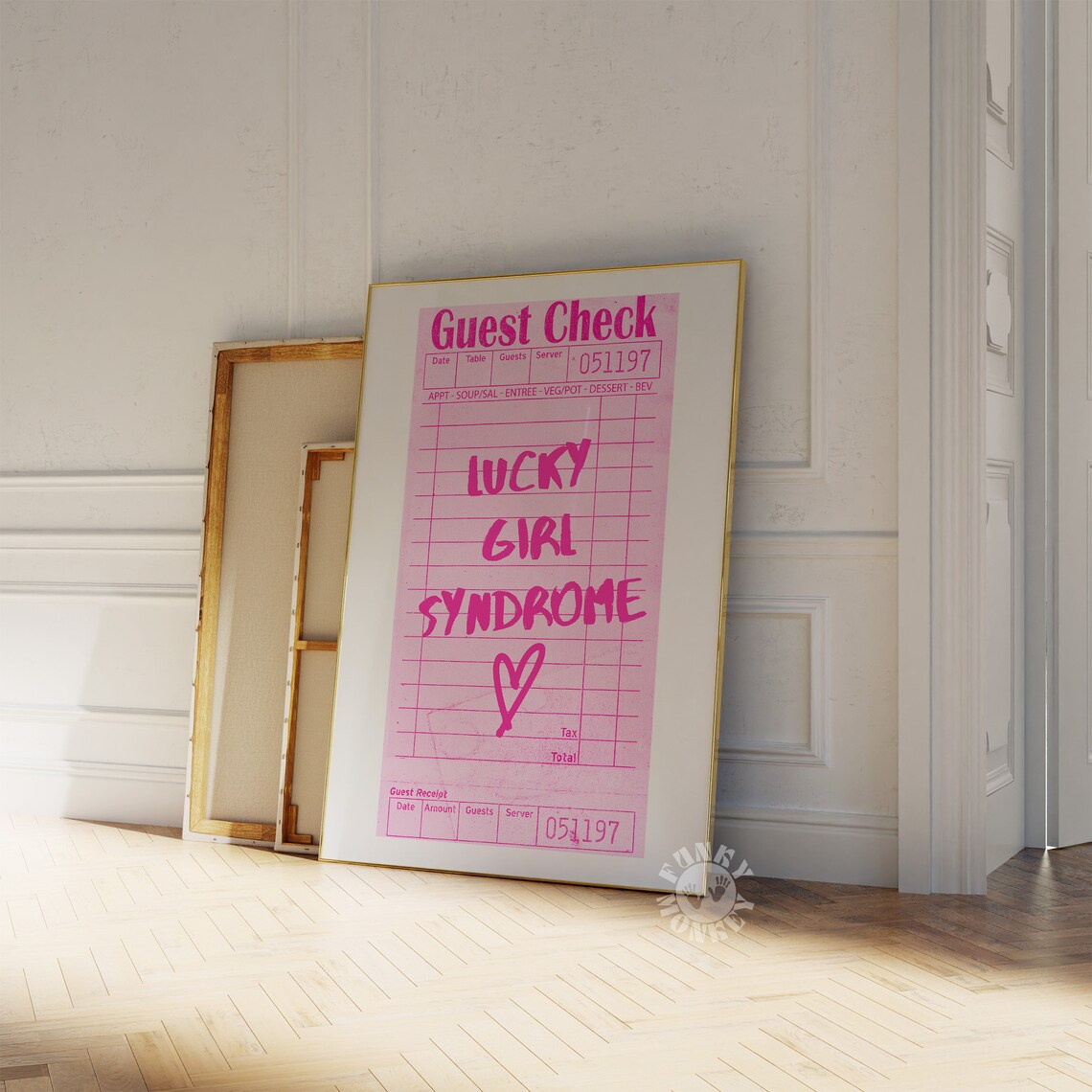 Lucky Girl Syndrome Retro Guest Check Art Print