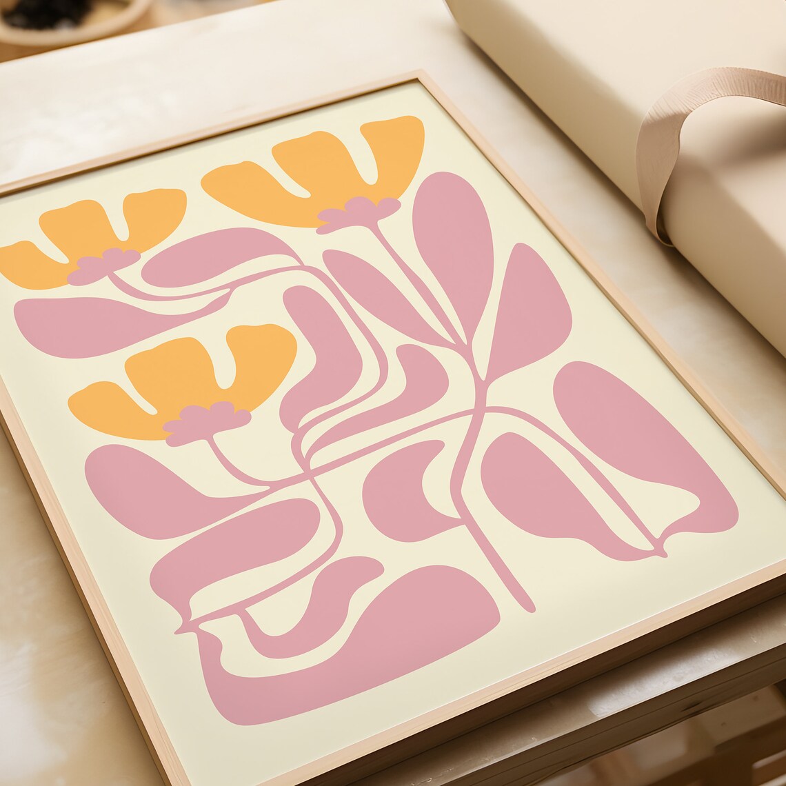 Matisse-Inspired Abstract Flower Art Print - Image 4